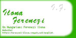 ilona ferenczi business card